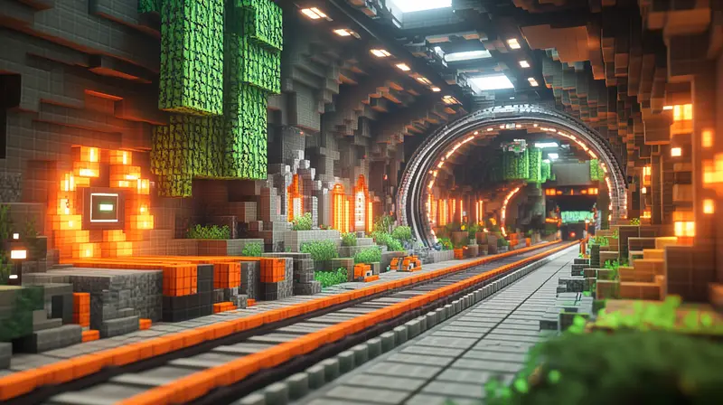 comment fabriquer des rails sur minecraft3