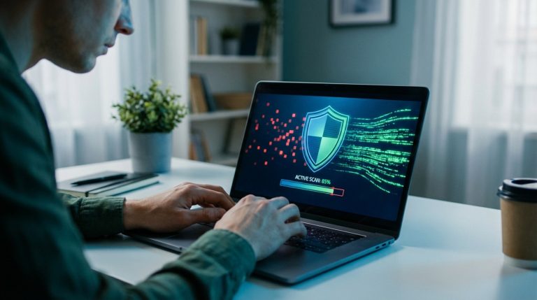 active cybersecurity scan in progress