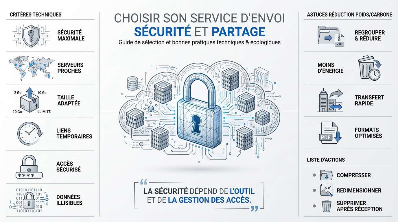 Sélection d'un service de transfert de fichiers sécurisé et partage de données volumineuses