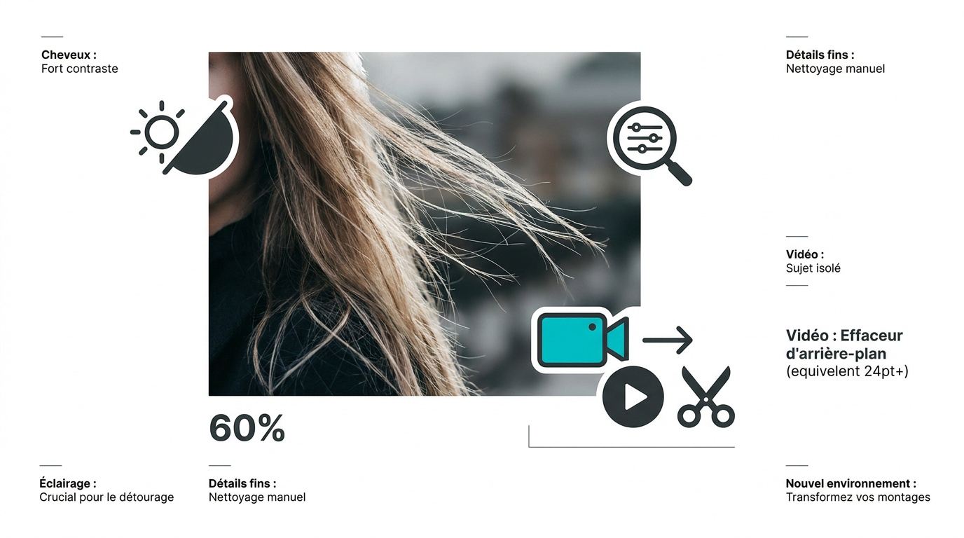 Détourage précis de cheveux et suppression d'arrière-plan vidéo sur Canva